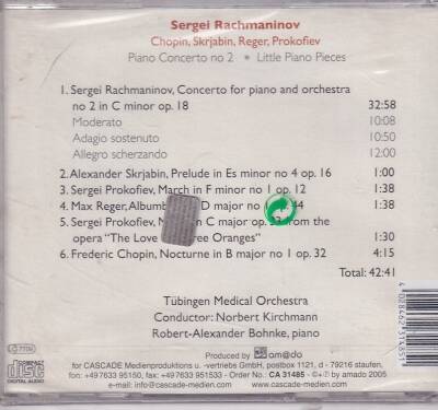 Sergei Rachmaninov - Chopin, Skrjabin, Reger, Prokofiev (Sıfır Ürün) CD Müzik CD856 - 2