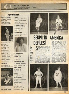 Ses Dergisi 17 Ağustos 1985 Sayı 33 - Ünlü Sanatçı Zeki Müren , Dostlarımı Kırmak Benim Defterimde Yazmaz diyor DRG1526 - 1