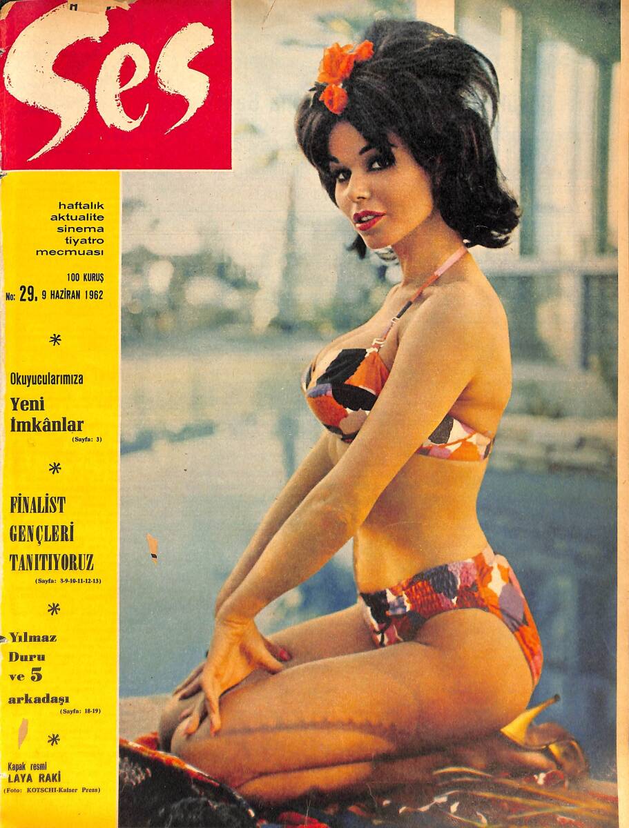 Ses Dergisi Sayı 29 / 9 Haziran 1962 - Yılmaz Duru Ve 5 Arkadaşı - Liz Taylor'ın Hayatı NDR88163 - 1