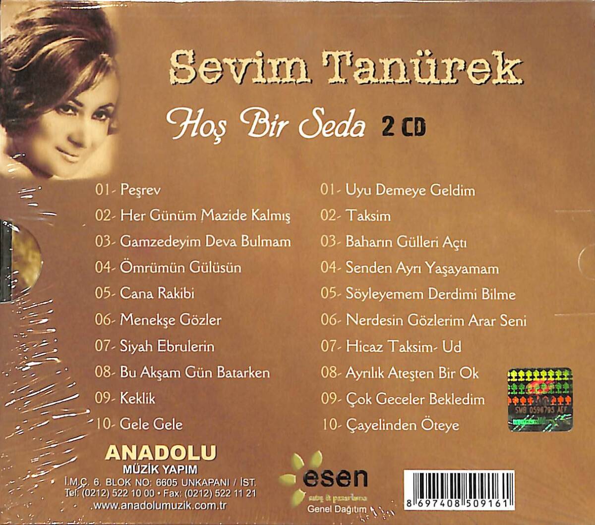 Sevim Tanürek - Hoş Bir Seda 2 CD (Sıfır) CD3766 - 2