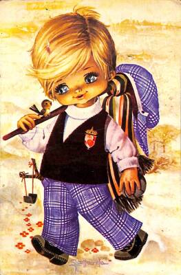 Sevimli Çocuk Temalı Kartpostal KRT15511 - 1