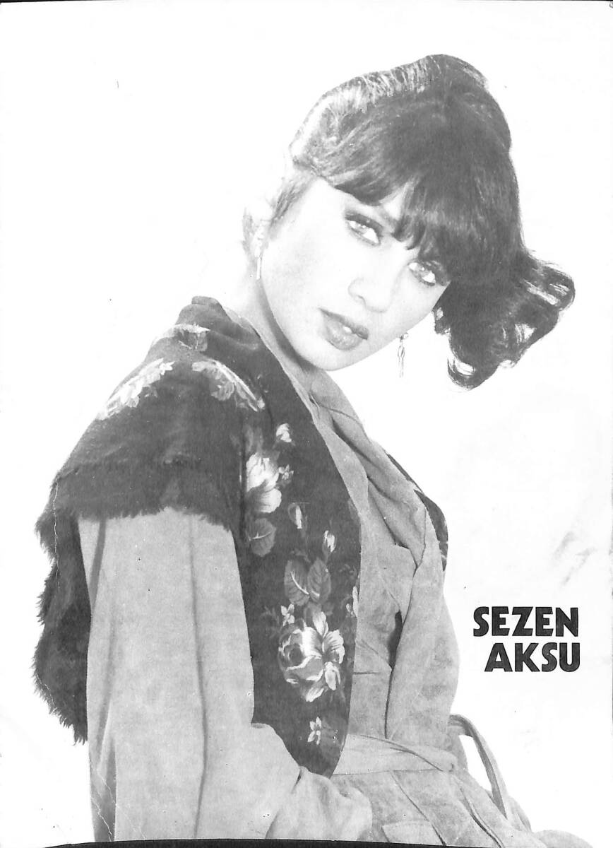 Sezen Aksu Siyah-Beyaz Kartpostal (Orta Boy) KRT22293 - 1