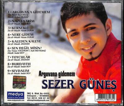 Sezer Güneş - Arguvana Gidemem (Sıfır Ürün) CD Müzik CD1908 - 2