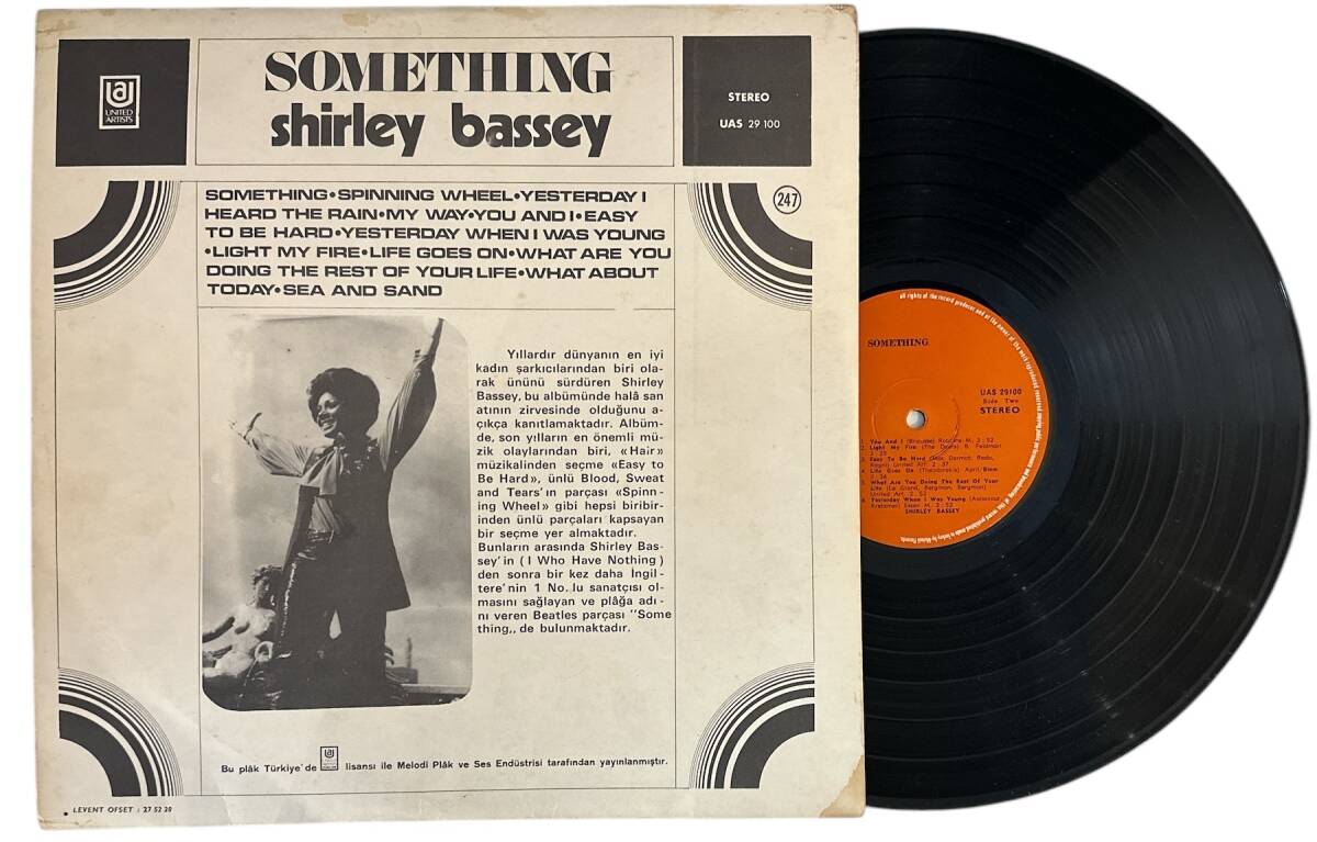 Shirley Bassey - Something (United Artists) LP Plak (10/8) PLK25584 - 2