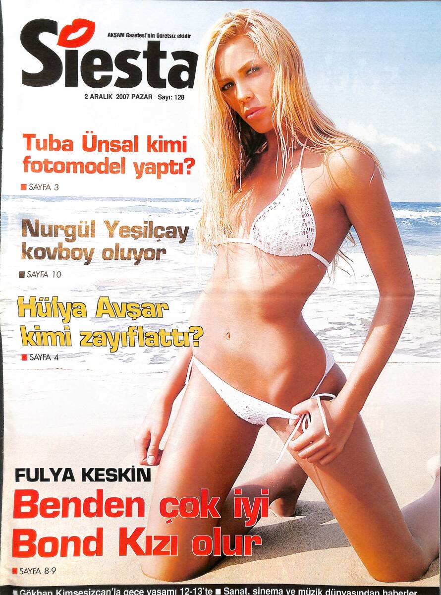 Siesta Magazin Dergisi 2 Aralık 2007 Sayı 128 - Teoman, Tuba'ya Model Oldu - Sibel Can: Hülya'ya Toz Kondurtmam NDR89928 - 1