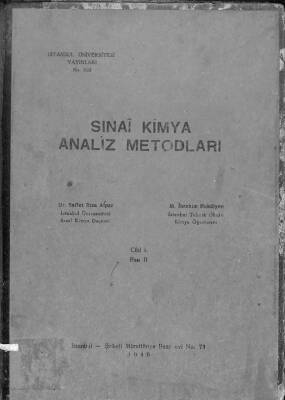 Sınai Kimya Analiz Metodları Cild I KTP2260 - 1