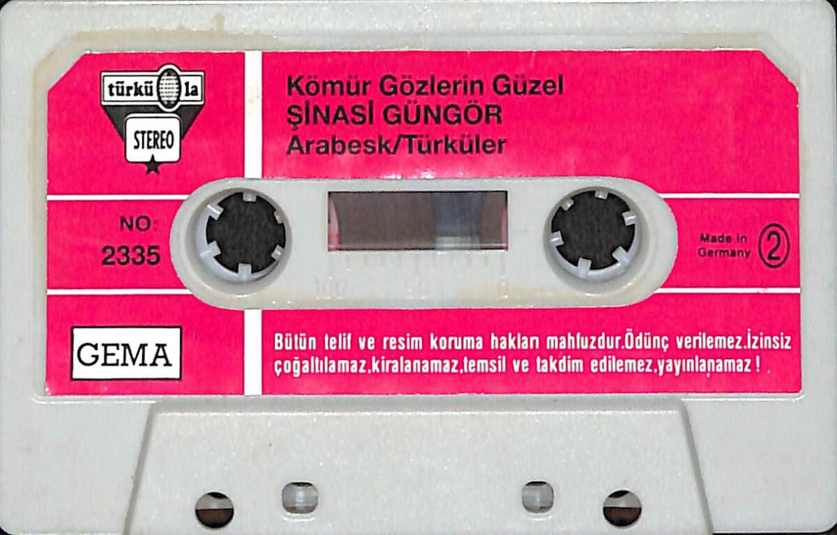 Şinasi Güngör - Kömür Gözlerin Güzel Kaset (Türkola Alman Baskı - İkinci El) KST27877 - 2