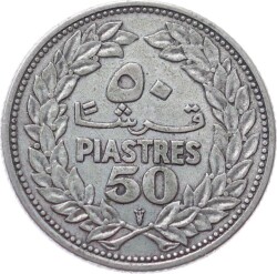 Lübnan 50 Piastre 1952 Gümüş ÇÇT YMP10969 - 1