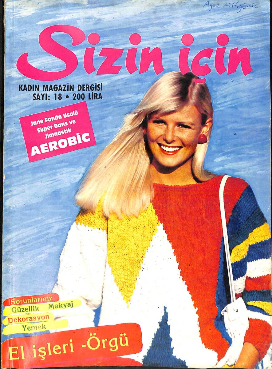 Sizin İçin Kadın Magazin Dergisi Nisan 1983 Sayı 18 NDR92774 - 1