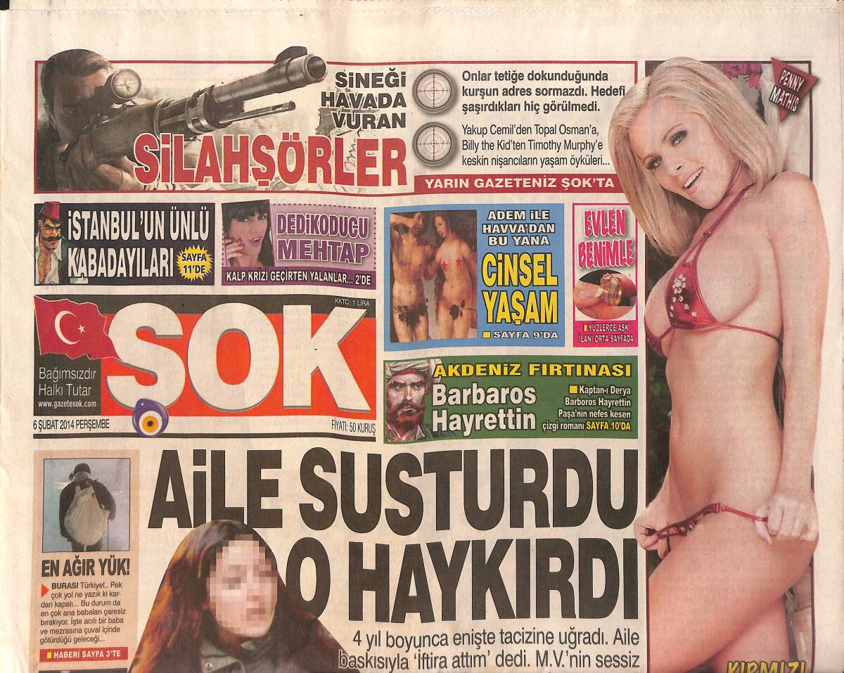 Şok Gazetesi 6 Şubat 2014 - Kim'in Üvey Babası Cinsiyet Mi Değiştirdi - Semra Özal 80 Yaşında GZ154843 - 1