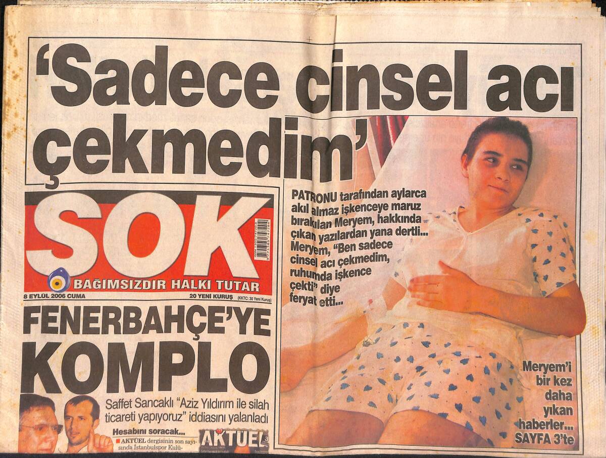 Şok Gazetesi 8 Eylül 2006 - Didem Taslan: Güzelliğimi Üzüme Borçluyum - Minik Ali Sadi, Babası Mehmet Ali'ye Benziyor GZ154835 - 1