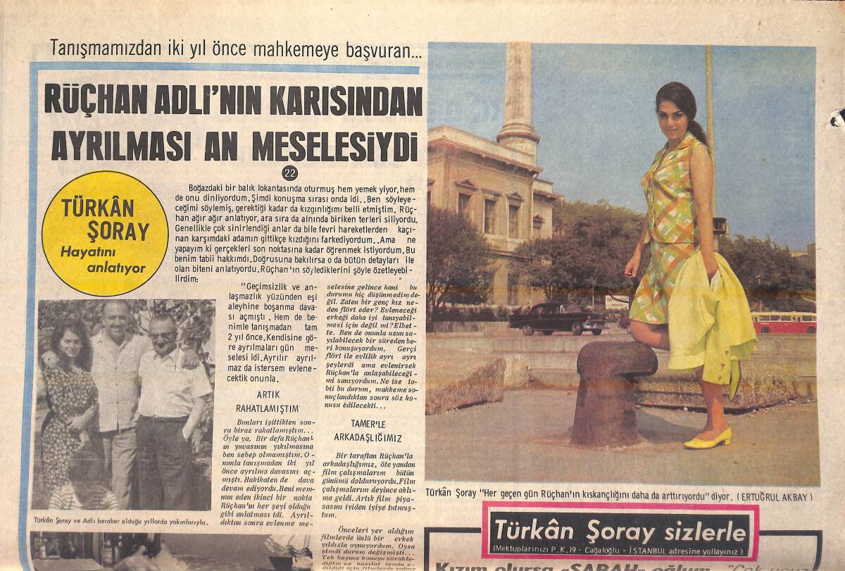 Son Aktüalite Gazetesi 30 Mayıs 1968 - Türkan Şoray: Rüçhan Adlı'nın Karısından Ayrılması An Meselesiydi GZ156540 - 2