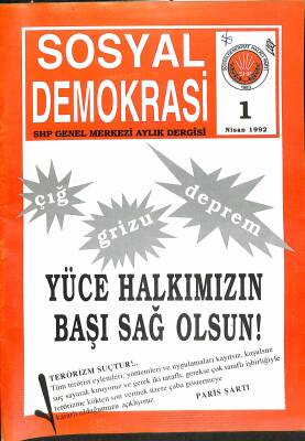 Sosyal Demokrasi Dergisi 1 Nisan 1992 NDR83190 - 1