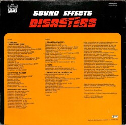 Sound Effects Disasters 1977 Germany LP (109) PLK17664 - 2