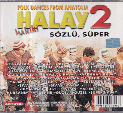 Sözlü Süper Halay 2 * ( İkinci El ) CD Müzik CD1440 - 2