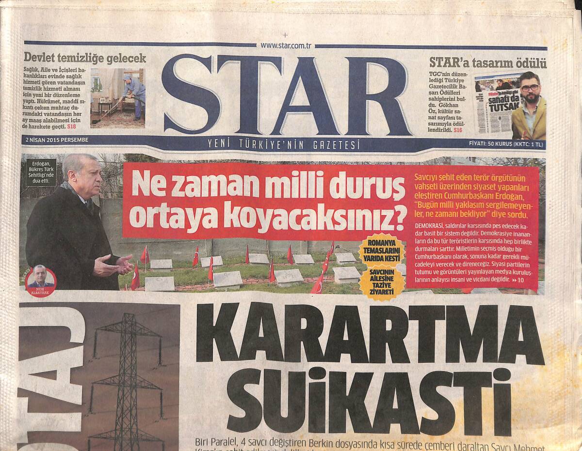 Star Gazetesi 2 Nisan 2015 - UCM'ye Üye Olan Filistin İsrail'e Dava Açabilecek GZ153964 - 1