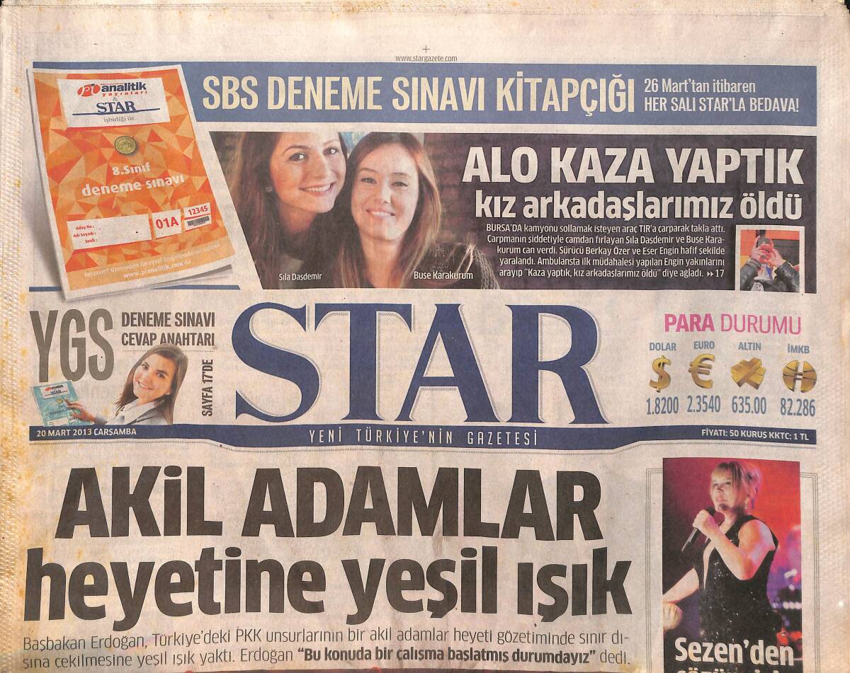 Star Gazetesi 20 Mart 2013 - Esad'la Asla Pazarlık Yok - Türkiye'nin Derin Devleti Ergenekon GZ153932 - 1