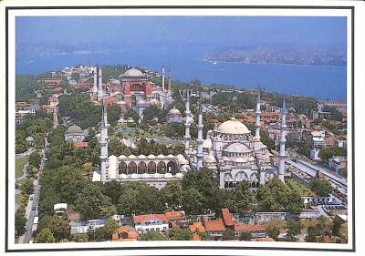 Sultanahmet Ve Ayasofya Temalı Kartpostal KRT19259 - 1