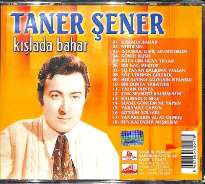 Taner Şener - Kışlada Bahar CD Müzik (İkinci El ) CD3080 - 8