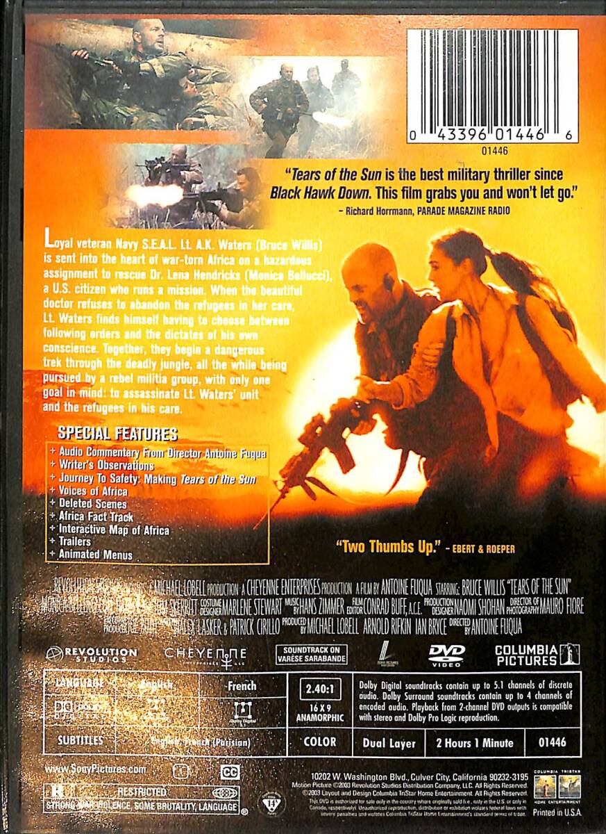 Tears Of The Sun DVD Film (İkinci El) DVD2482 - 2