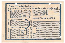 TEKSTİL 1949 Terakki Yumak Masura Makara ve Emsali İmalathanesi Kartvizit EFM991 - 2