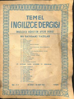 Temel İngilizce Dergisi İngilizce Öğreten Aylık Dergi Sayı 5-6 28 Şubat - 30 Mart 1958 NDR84314 - 1