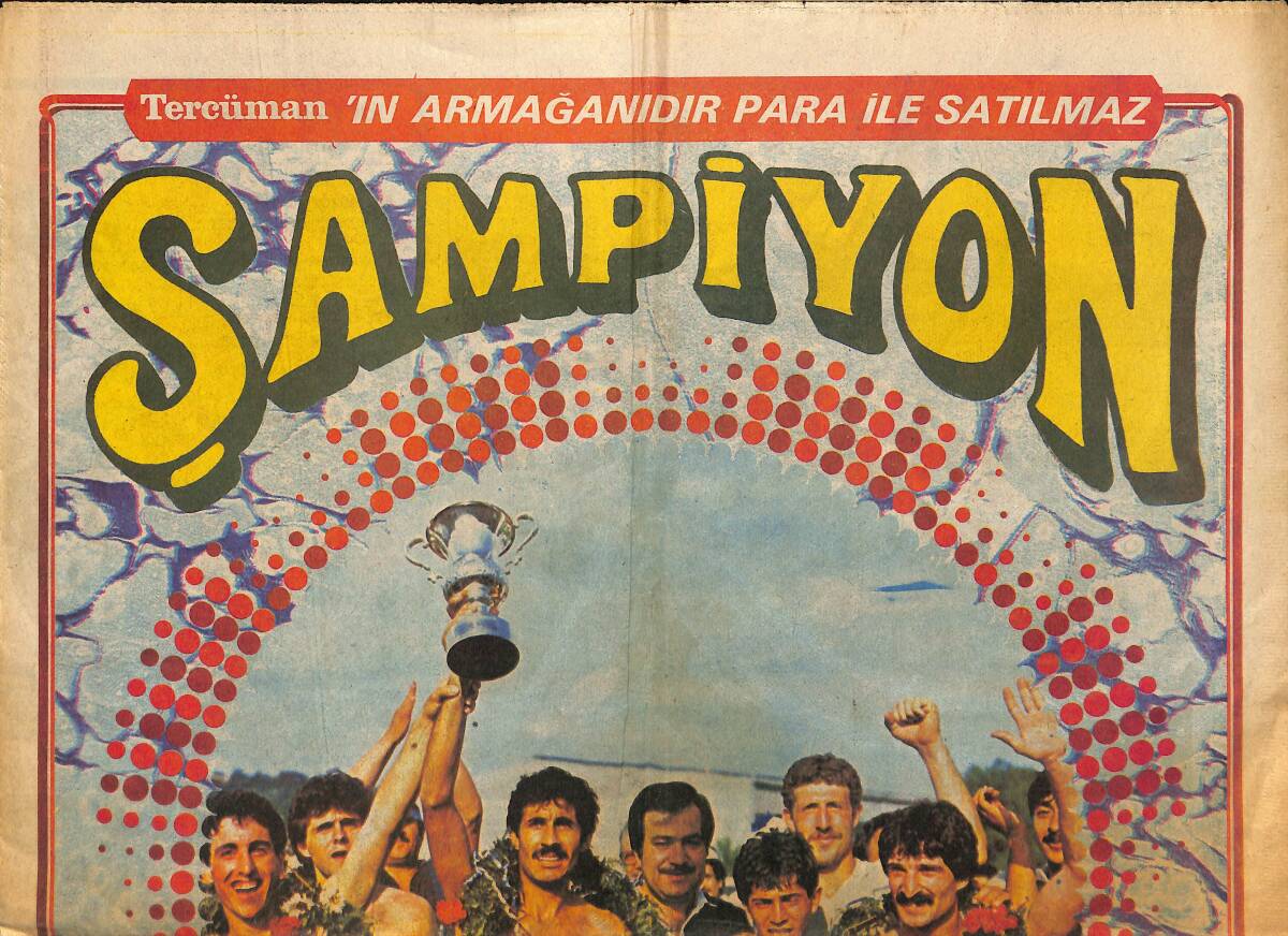 Tercüman Gazetesi 1982 Şampiyon Sarıyer İlavesi - Takım Kadrosu Fotoğrafı GZ154087 - 1