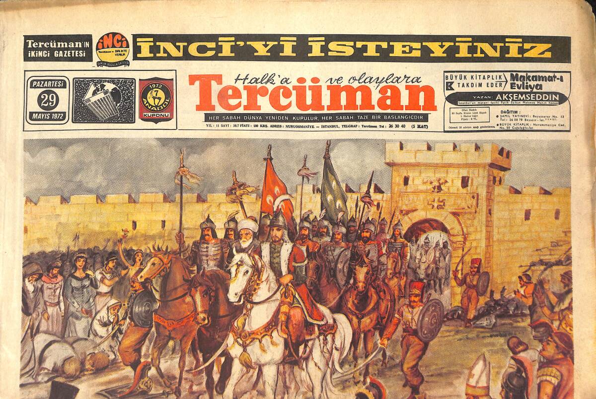 Tercüman Gazetesi 29 Mayıs 1972 - Windsor Dükü, 41 Yıllık Sevgilisinin Kollarında Öldü - Galatasaray Rütbesini Taktı, Şampiyon GZ154097 - 1