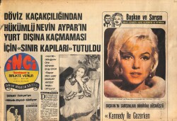 Tercüman Gazetesi İnci Eki 23 Eylül 1973 - Marilyn Monroe Başkan'ın Sarışınları Birbirine Düşmüştü! - Ayla Algan'ın Annesi Eski Bir Tango Bestecisi! GZ146070 - 1