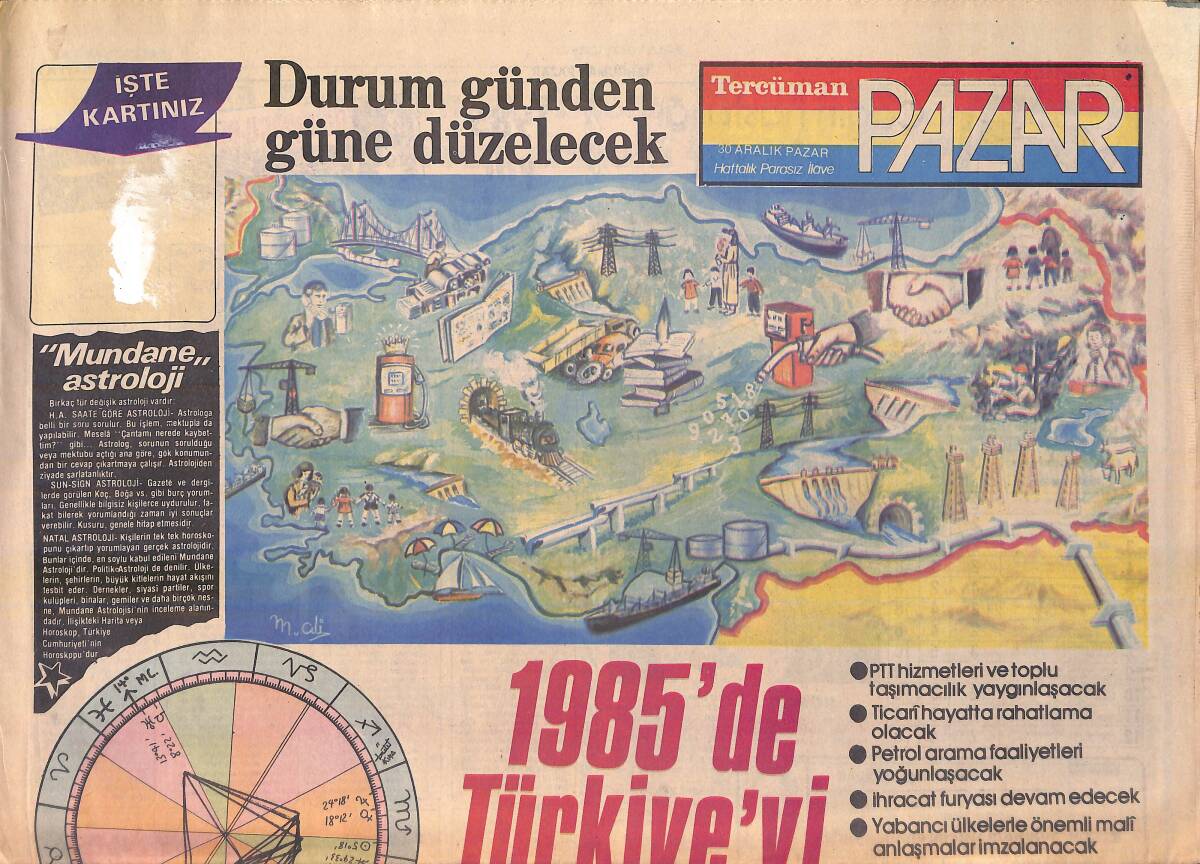 Tercüman Gazetesi Pazar Eki 30 Aralık 1984 - Özal Bu Yıl Da Su Üstünde Kalacak - Son Yılların En İddialı Yılbaşı Programı: Zeki Müren, Emel Sayın GZ156257 - 1