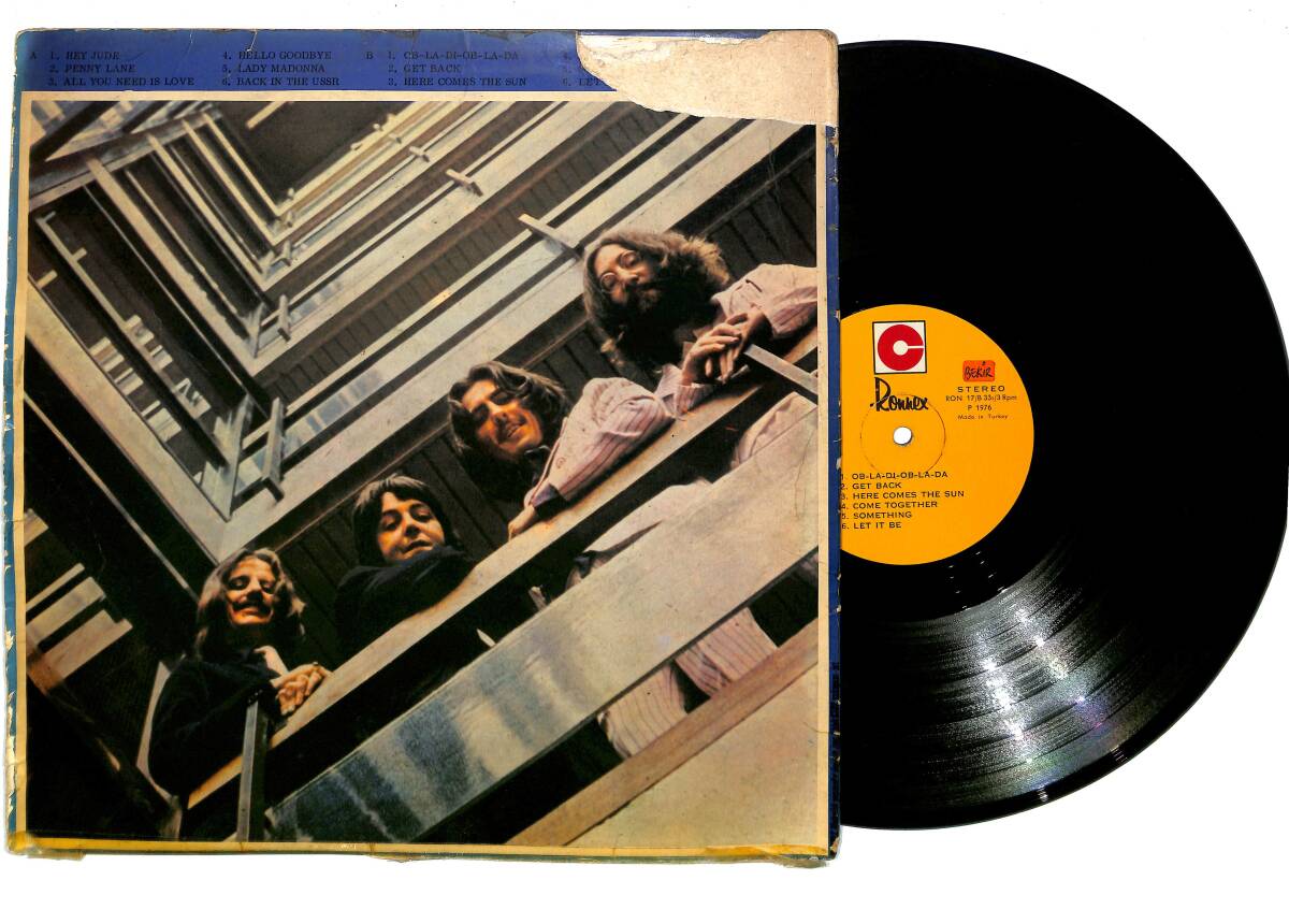 The Beatles - Hey Jude - Ob-La-Di-Ob-La-Da (1976) LP Plak (107.5) PLK24368 - 2