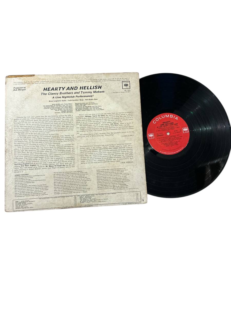 The Clancy Brothers & Tommy Makem - Hearty And Hellish / A Live Nightclub Performance LP Plak (10/7.5) PLK25466 - 2