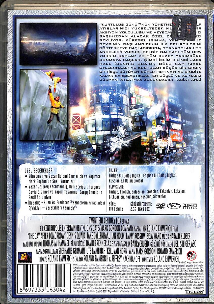 The Day After Tomorrow - Yarından Sonra DVD Film (İkinci El) DVD2678 - 2