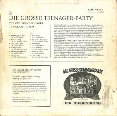 The Gus Brendel Group The Crazy Horses – Die Große Teenager-PartyLP (108) PLK17573 - 2