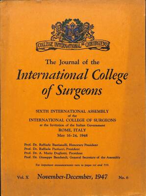 The Journal Of The International College Of Surgeons November-December 1947 No.6 NDR77571 - 1