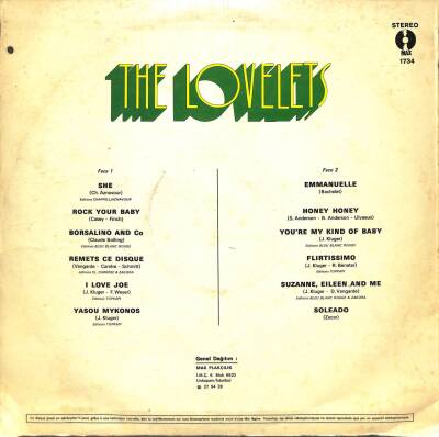 The Lovelets – The Lovelets Turkey 1974 LP (109) PLK17680 - 2