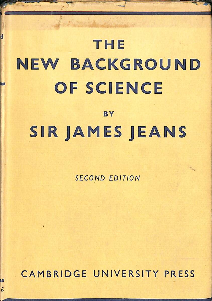 The New Background Of Science by Sir James Jeans Second Edition NDR89042 - 1