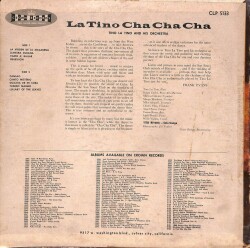 TiNO La TiNO & his orchestra – La Tino Cha Cha Cha 1959 LP (108.5) PLK17422 - 2