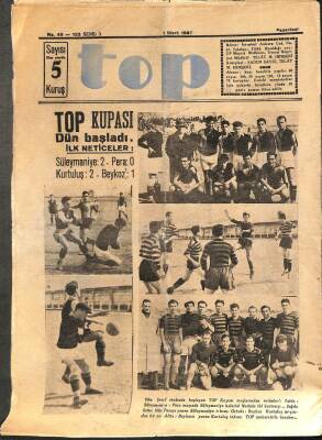 Top Spor Dergisi 1 Mart 1937 No 49 - Kupa Maçlarımız Dün Başladı DRG1025 - 1