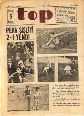 Top Spor Dergisi 4 İkincikanun 1937 No 41 - Fenerbahçe Güneşi Bir Tek Sayile Yendi DRG1022 - 1