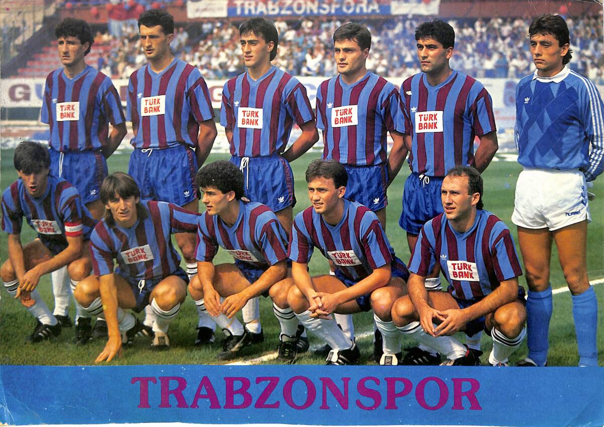 Trabzon 1990-1991 Takım Kadrosu Kartpostal (Büyük Boy) KRT22304 - 1