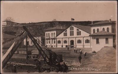 Trabzon Gümrük Binası Eski Fotokart KRT6342 - 1