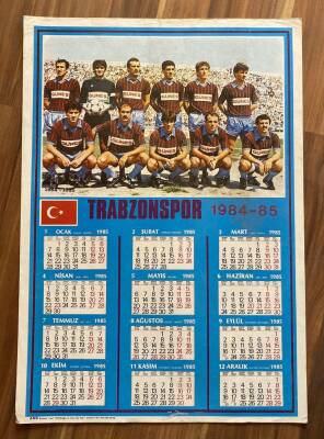 TRABZONSPOR 1984-85 TAKVİMLİ BÜYÜK BOY KARTPOSTAL (35X50cm) KRT17549 - 1