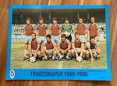 TRABZONSPOR 1985-1986 BÜYÜK BOY KARTPOSTAL (50X35 cm) KRT17554 - 1