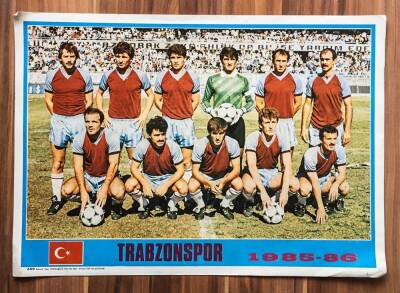 Trabzonspor 1985-86 Yılı Oyuncu Kadrosu (35x50cm) Kartpostal KRT7949 - 1