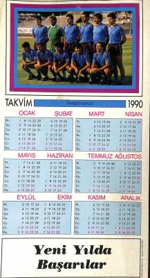 Trabzonspor 1990 Yılı Takvimi KRT17857 - 1