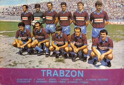 Trabzonspor Eski Kartpostal (Şenol Güneş, Osman,Kemal,Turgay...).) (33x23 cm) KRT12570 - 1