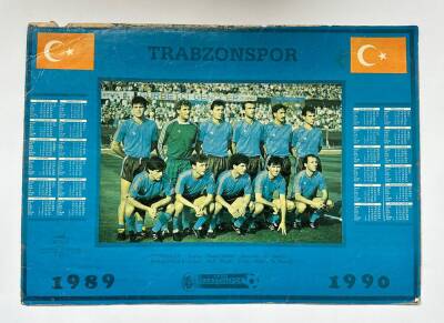 Trabzonspor Oyuncu Kadrosu 1989 - 1990 Kartpostal KRT11150 - 1