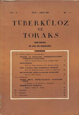 Tüberküloz ve Toraks Tıbbi Mecmua Ocak - Şubat 1955 No1 KTP621 - 1