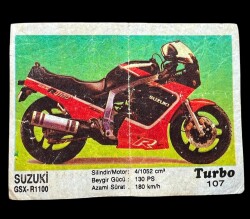 TURBO KENT No 107 Sakız Kağıdı Stickers SKZ666 - 1